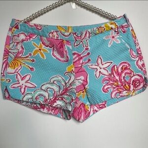 Lilly Pulitzer 2 Cotton Shorts Pineapples Zipper Pockets Super Soft Tropical